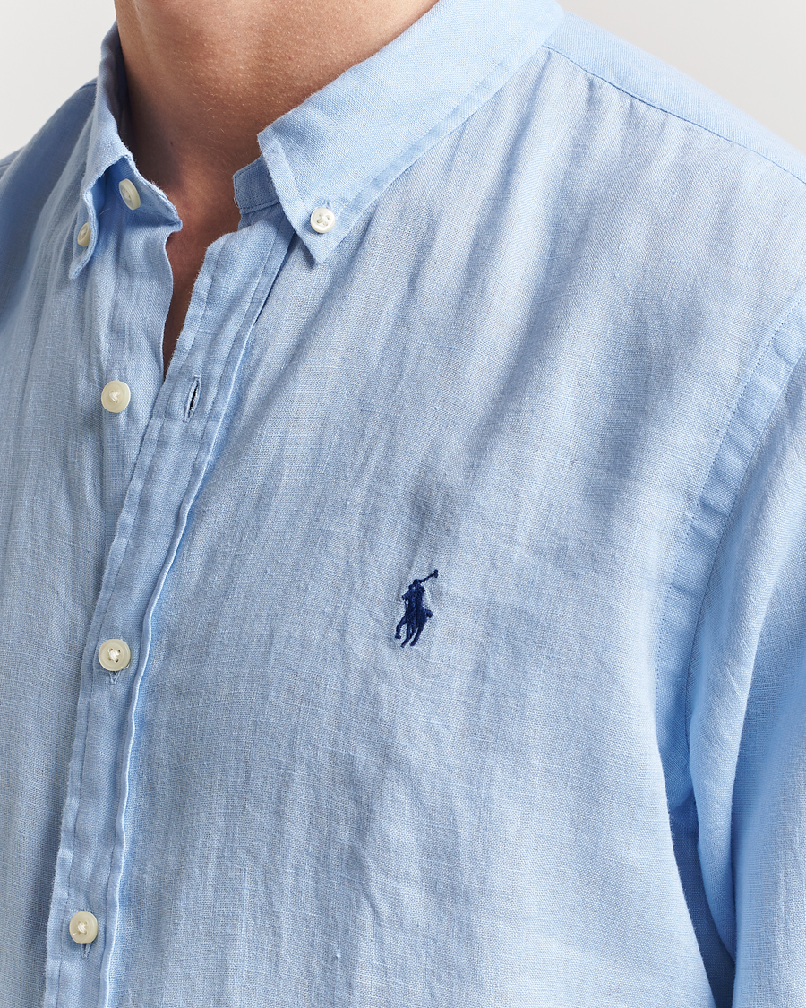 Herre | Skjorter | Polo Ralph Lauren | Slim Fit Linen Shirt Office Blue