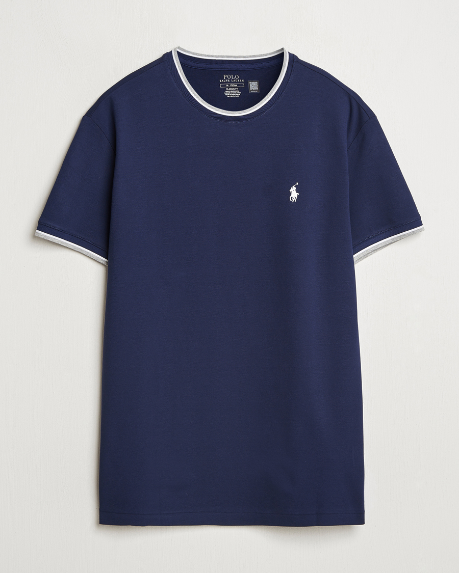 Herre | T-Shirts | Polo Ralph Lauren | Mesh Polo Tee Newport Navy