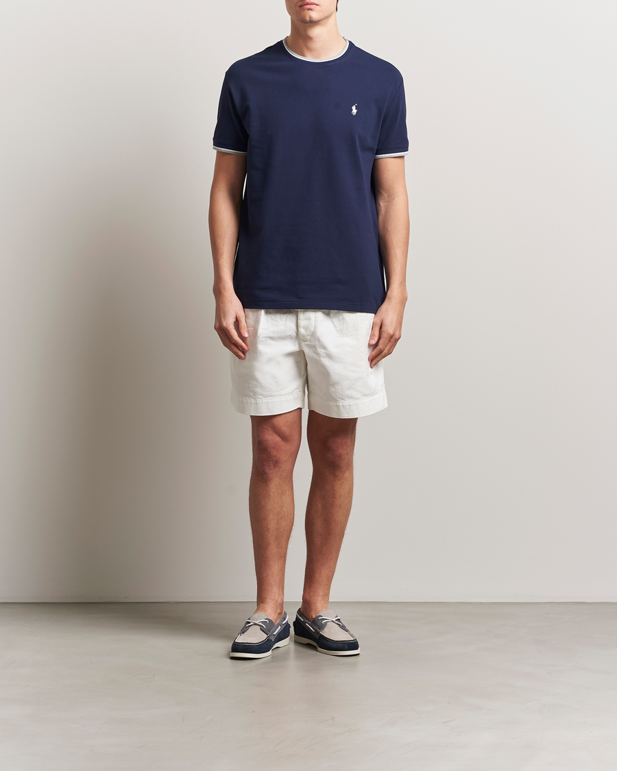 Herre | T-Shirts | Polo Ralph Lauren | Mesh Polo Tee Newport Navy