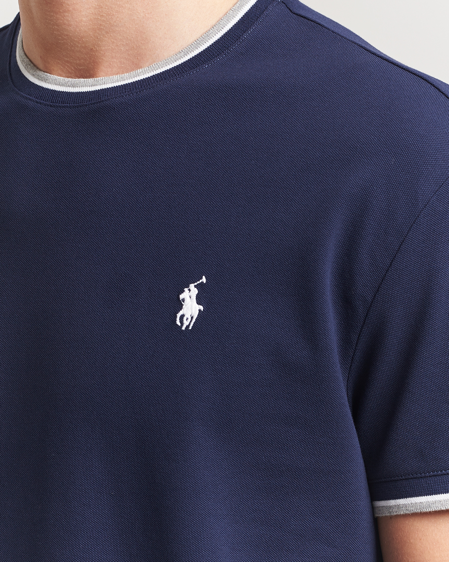 Herre | T-Shirts | Polo Ralph Lauren | Mesh Polo Tee Newport Navy