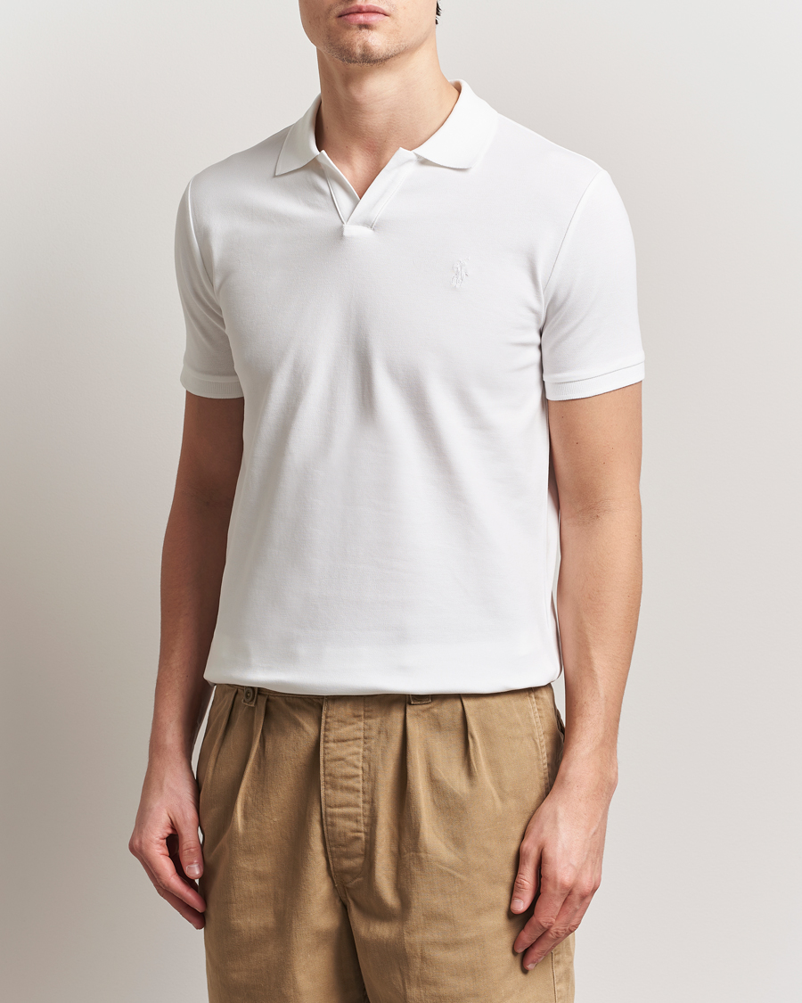 Herre | Pikéer | Polo Ralph Lauren | Custom Slim Fit Dressed Polo White