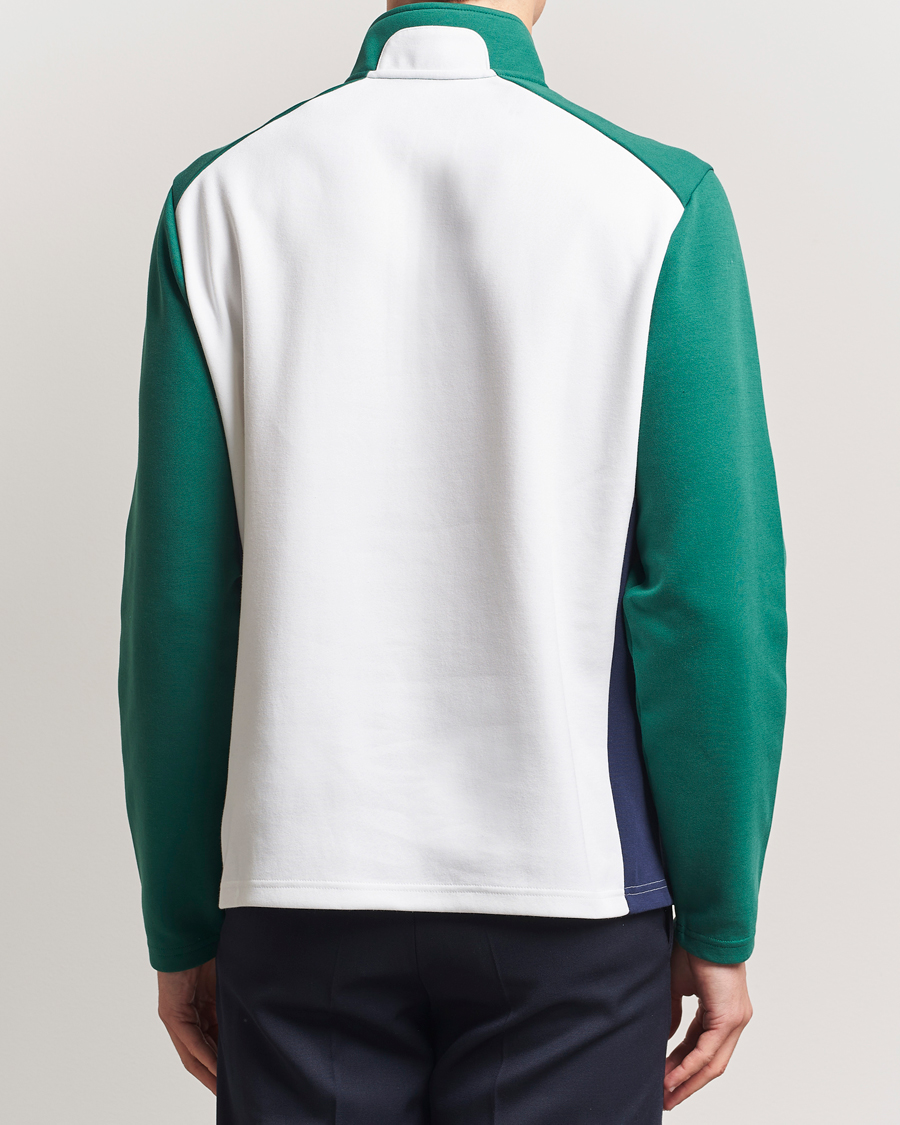 Herre | Gensere | RLX Ralph Lauren | Double Knit Tech Half Zip Kelly Green/Ceramic White