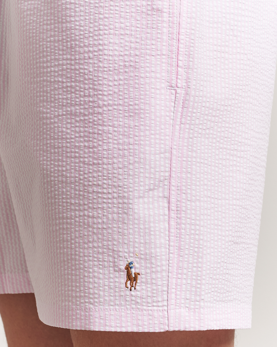 Herre | Badeshorts | Polo Ralph Lauren | Recycled Traveler Seersucker Swimshorts Carmel Pink