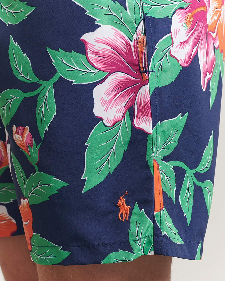 Herre | Badeshorts | Polo Ralph Lauren | Traveler Recycled Swimshorts Iconic Hibiscus Navy