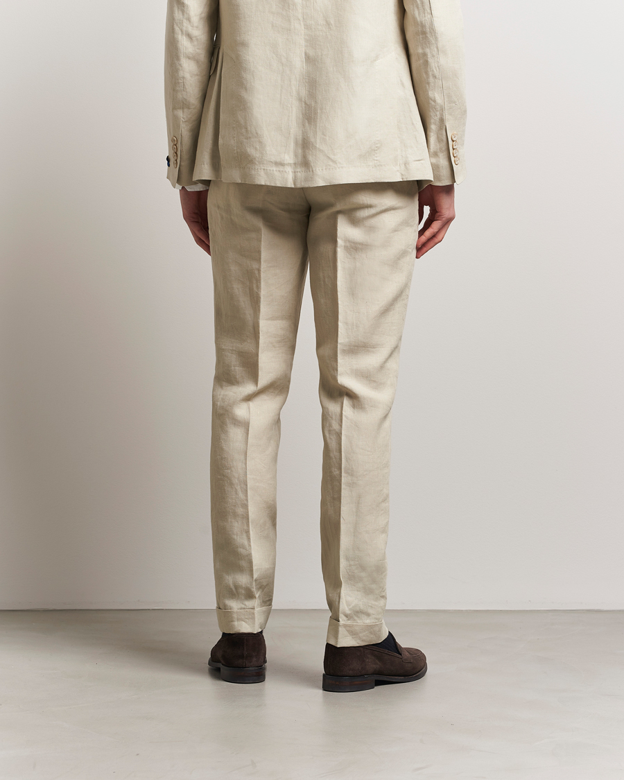 Herre | Bukser | Polo Ralph Lauren | Linen Pleated Trousers Spring Beige