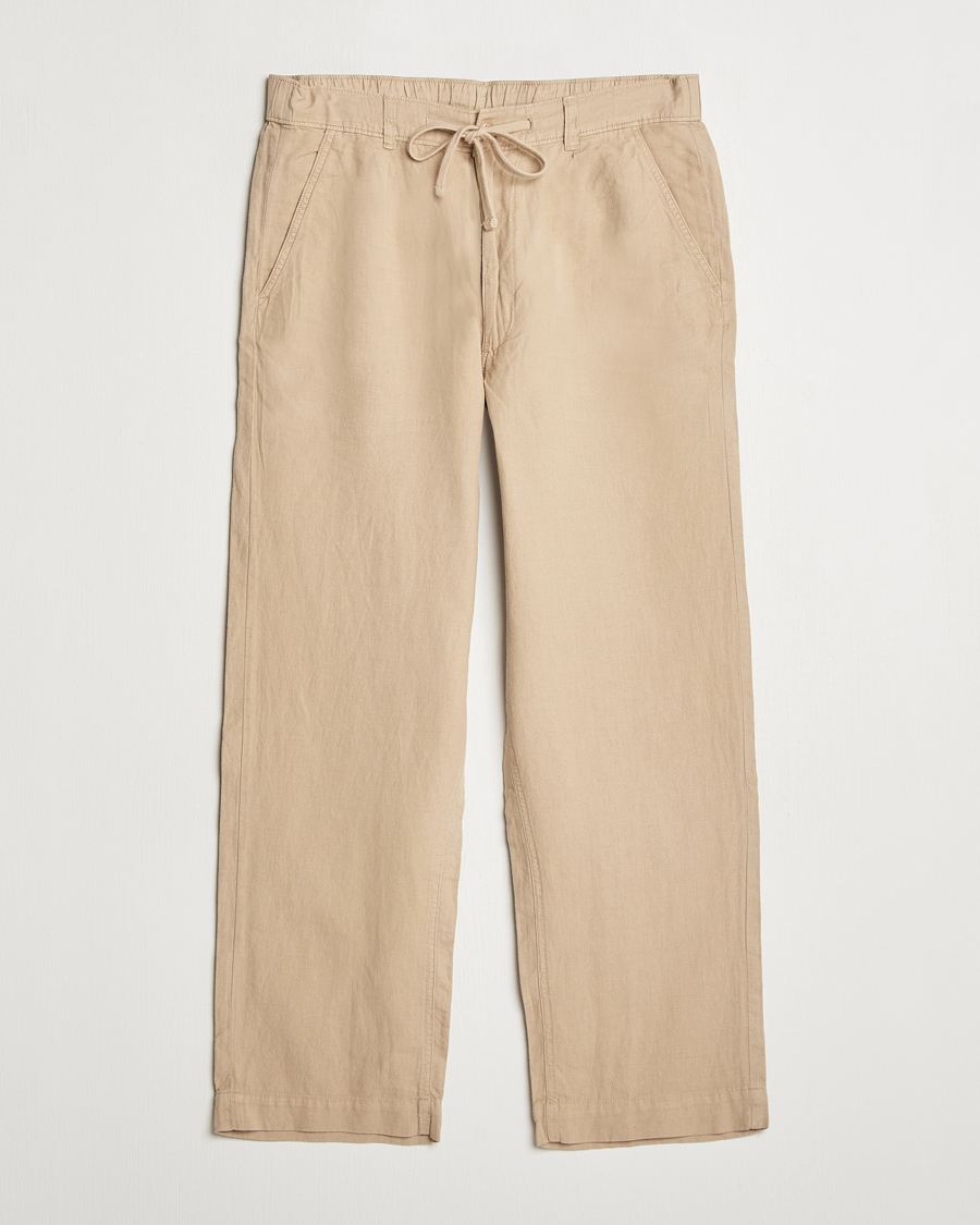 Herre | Bukser | Polo Ralph Lauren | Pleated Cotton Linen Pants Coastal Beige