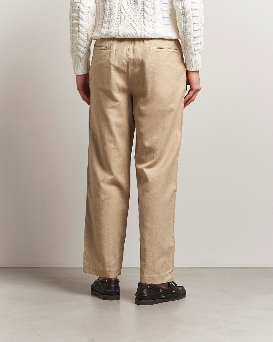 Herre | Bukser | Polo Ralph Lauren | Pleated Cotton Linen Pants Coastal Beige