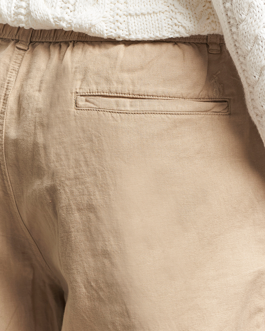 Herre | Bukser | Polo Ralph Lauren | Pleated Cotton Linen Pants Coastal Beige