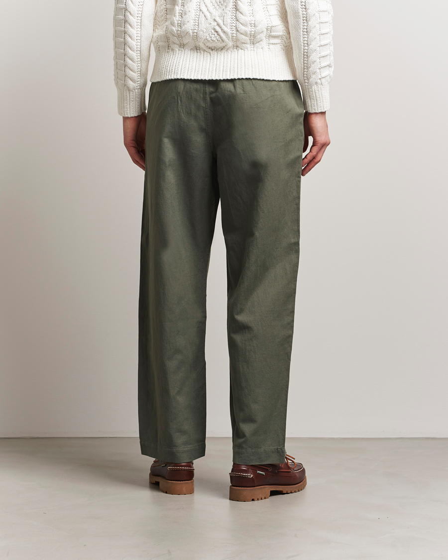 Herre | Bukser | Polo Ralph Lauren | Pleated Cotton Linen Pants New Olive