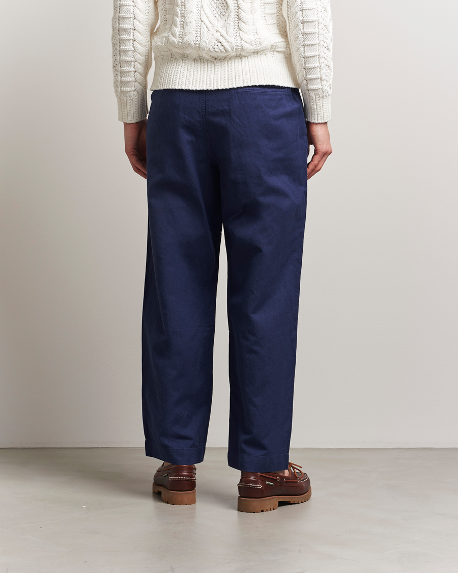 Herre | Bukser | Polo Ralph Lauren | Pleated Cotton Linen Pants Newport Navy