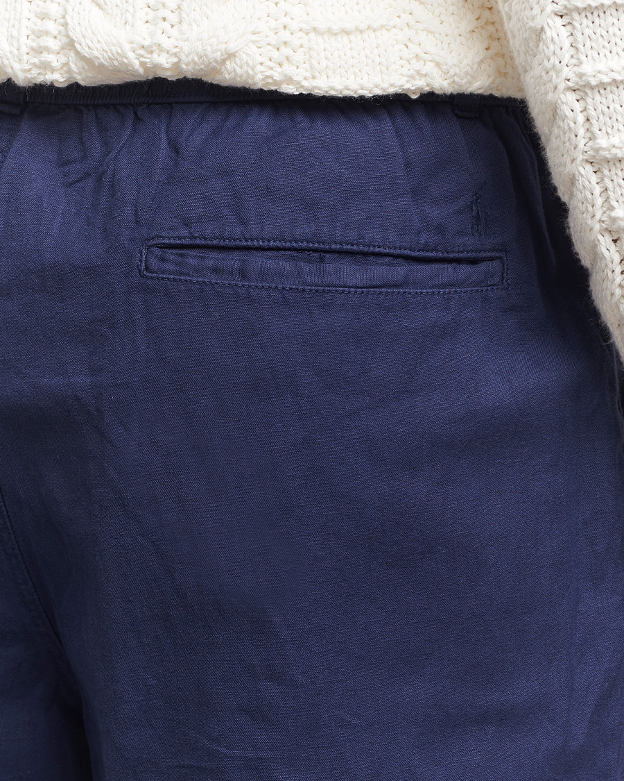 Herre | Bukser | Polo Ralph Lauren | Pleated Cotton Linen Pants Newport Navy