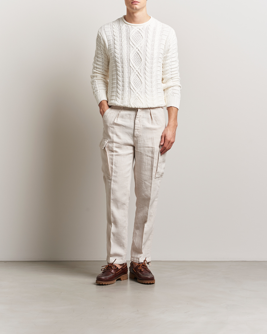 Herre | Bukser | Polo Ralph Lauren | Linen Cargo Pants Dove Beige