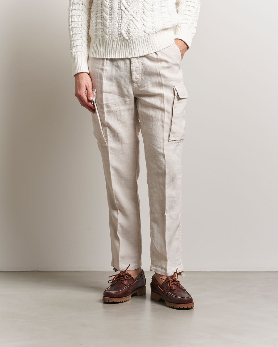 Herre | Bukser | Polo Ralph Lauren | Linen Cargo Pants Dove Beige