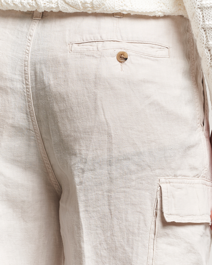 Herre | Bukser | Polo Ralph Lauren | Linen Cargo Pants Dove Beige
