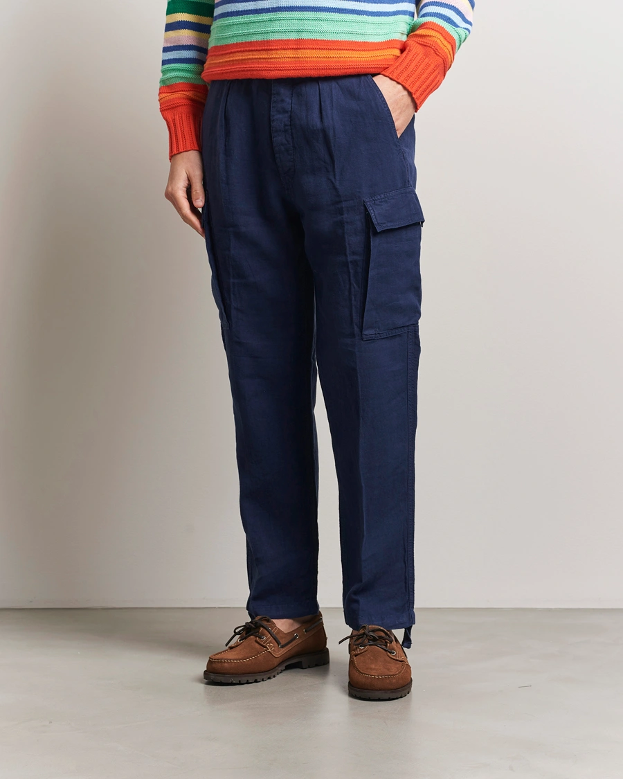 Herre | Bukser | Polo Ralph Lauren | Linen Cargo Pants Newport Navy