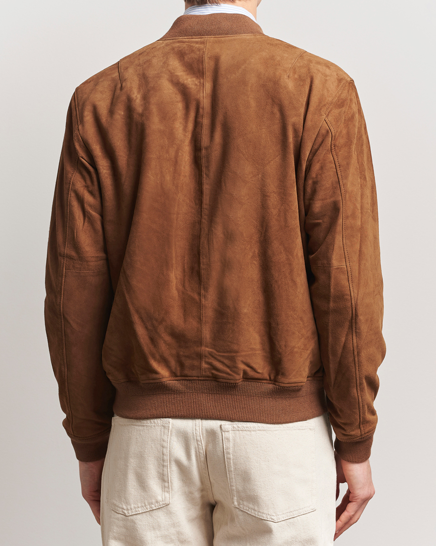 Herre | Jakker | Polo Ralph Lauren | Flight Suede Bomber Jacket Country Brown