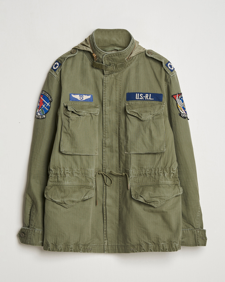 Herre | Jakker | Polo Ralph Lauren | Herringbone Field Jacket Olive Mountain