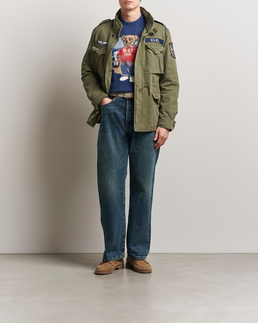 Herre | Jakker | Polo Ralph Lauren | Herringbone Field Jacket Olive Mountain