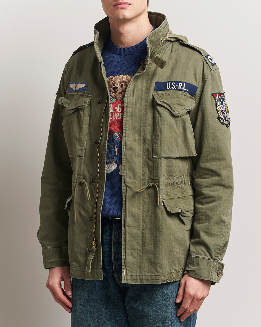 Herre | Jakker | Polo Ralph Lauren | Herringbone Field Jacket Olive Mountain