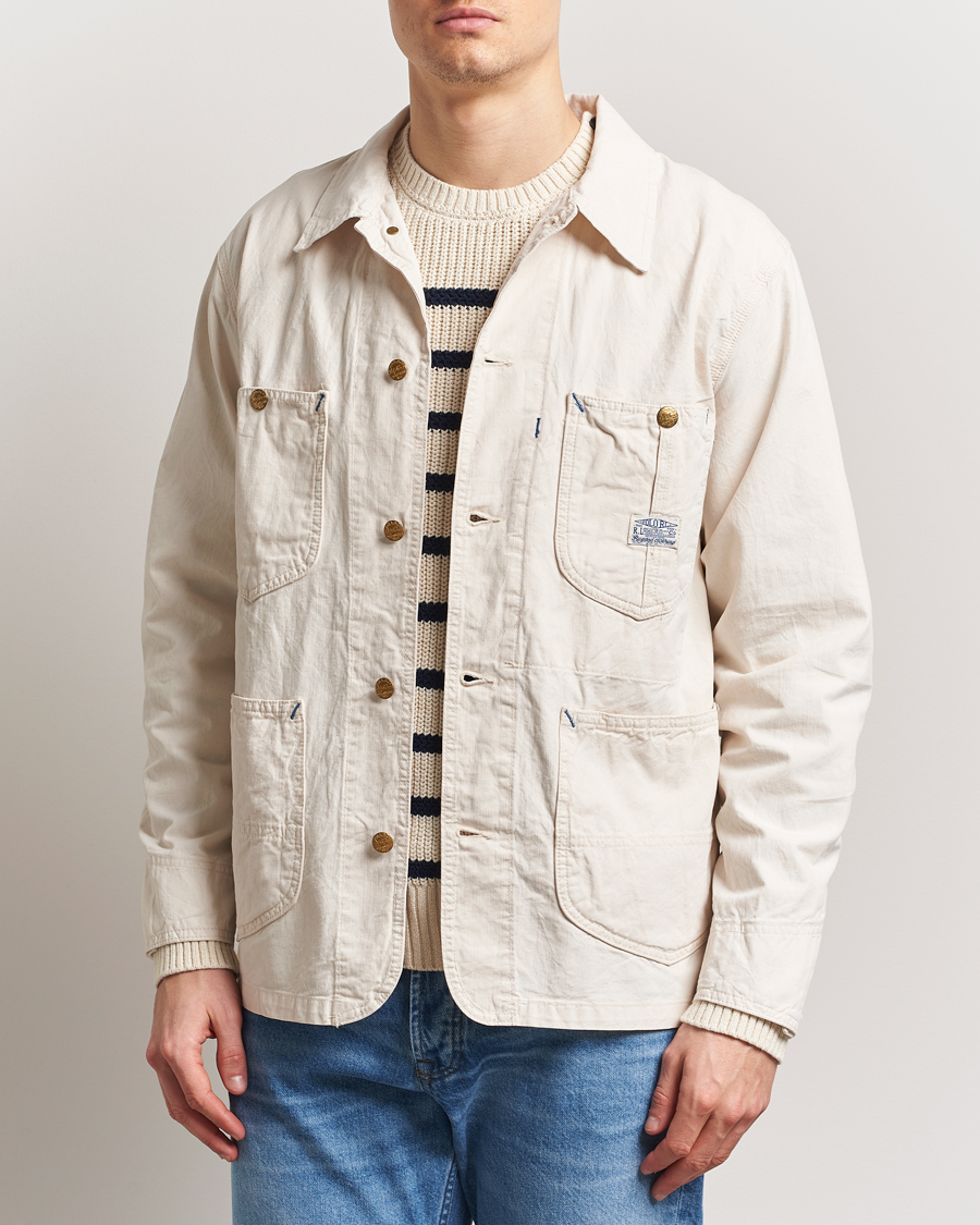 Herre | Jakker | Polo Ralph Lauren | Unlined Drill Twill Shirt Jacket Barlows White