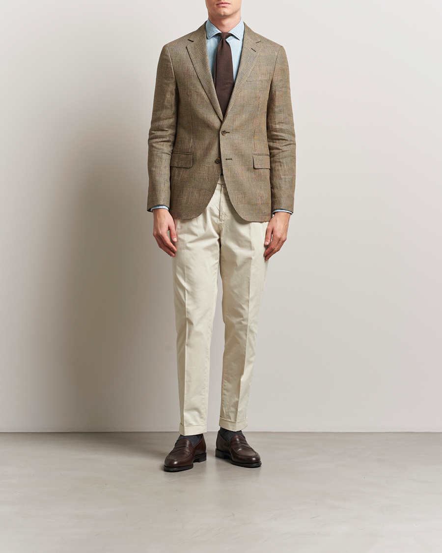 Herre | Dressjakker | Polo Ralph Lauren | Glenplaid Sportcoat Tan/Brown