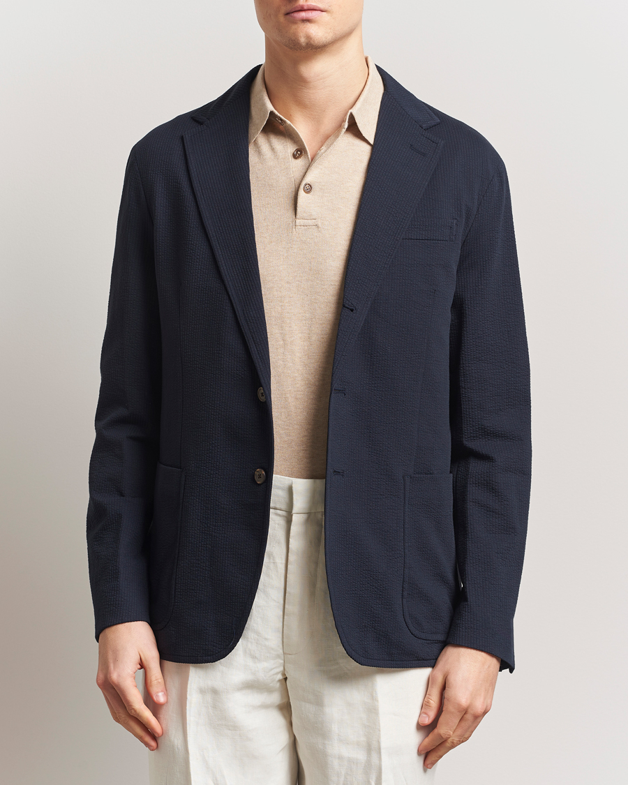 Herre | Dressjakker | Polo Ralph Lauren | Single Breasted Seersucker Sportcoat Navy