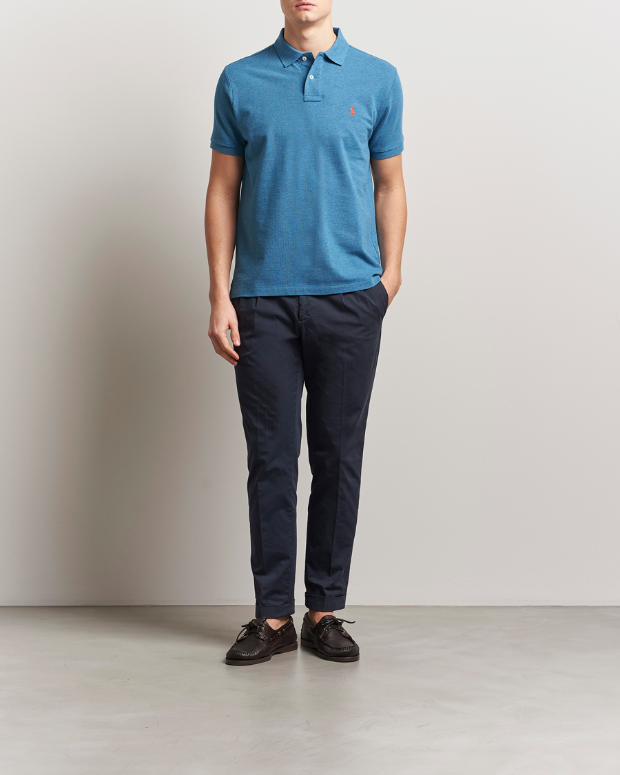 Herre | Pikéer | Polo Ralph Lauren | Custom Slim Fit Polo Marine Heather