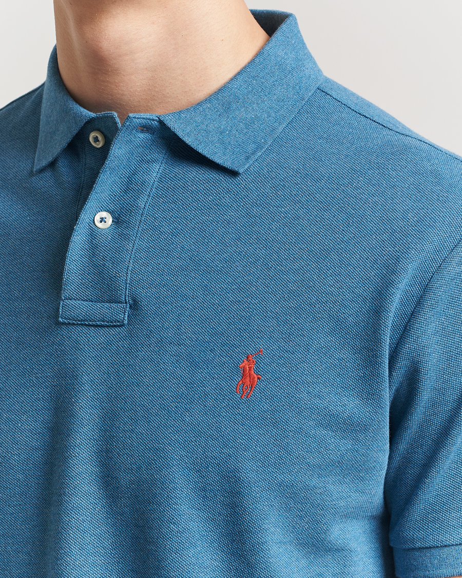 Herre | Pikéer | Polo Ralph Lauren | Custom Slim Fit Polo Marine Heather