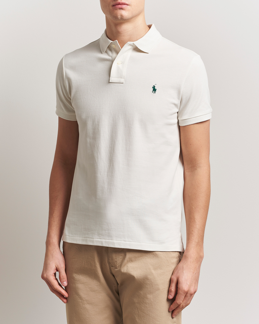 Herre | Pikéer | Polo Ralph Lauren | Custom Slim Fit Polo Antique Cream