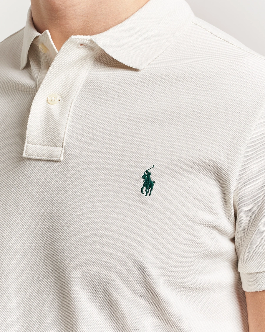 Herre | Pikéer | Polo Ralph Lauren | Custom Slim Fit Polo Antique Cream