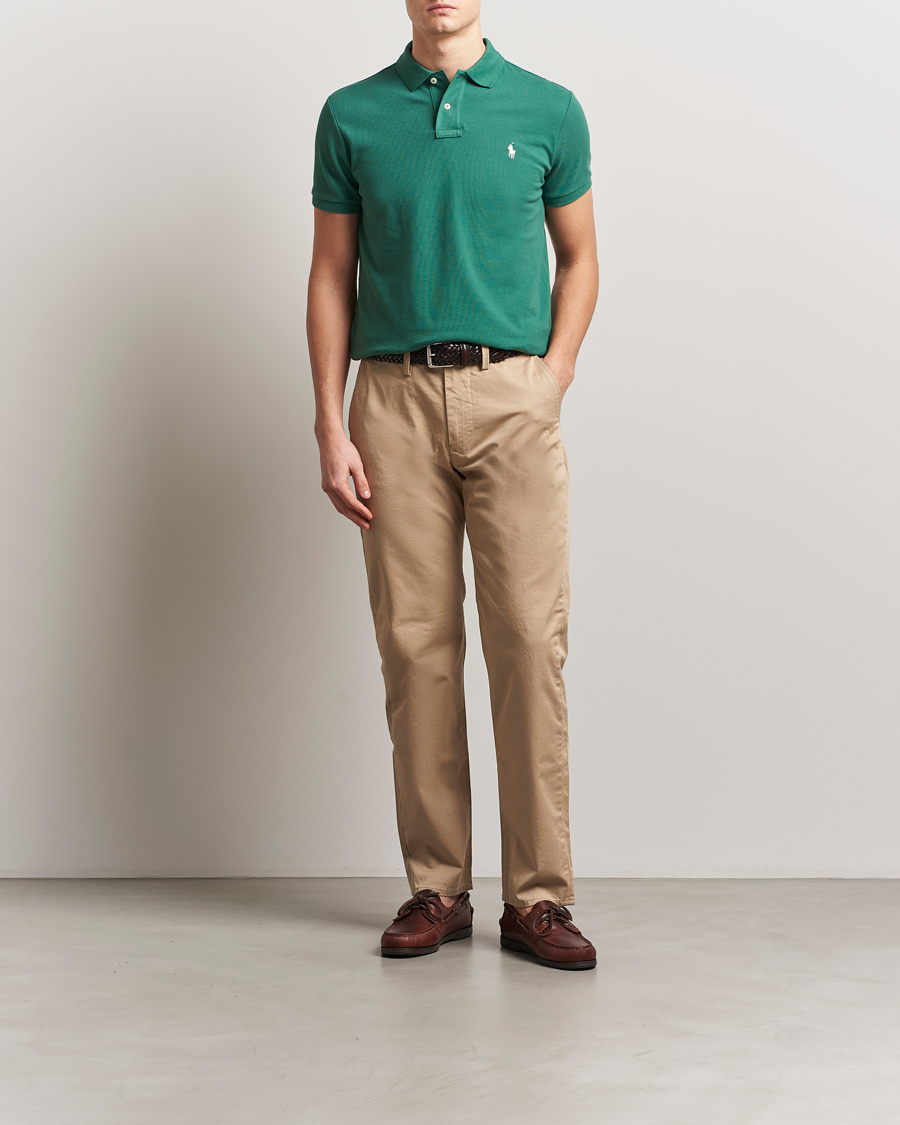Herre | Pikéer | Polo Ralph Lauren | Custom Slim Fit Polo Antique Green