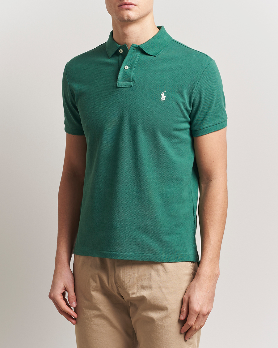 Herre | Pikéer | Polo Ralph Lauren | Custom Slim Fit Polo Antique Green