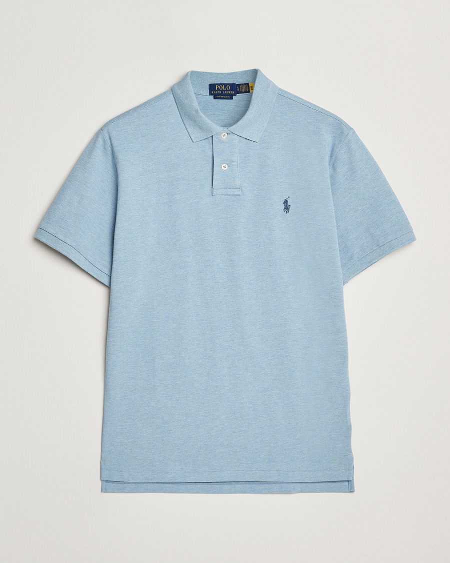 Herre | Pikéer | Polo Ralph Lauren | Custom Slim Fit Polo Modern Blue Heather