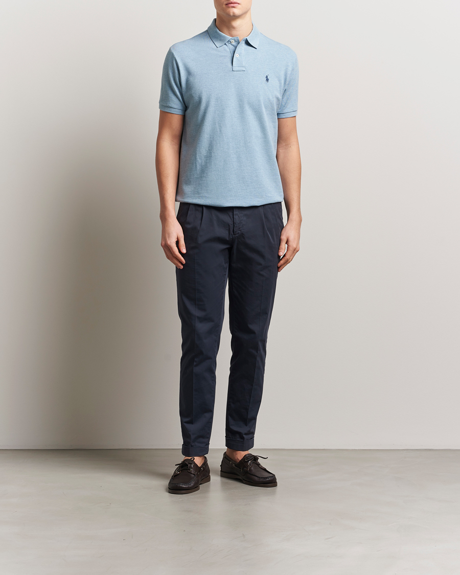Herre | Pikéer | Polo Ralph Lauren | Custom Slim Fit Polo Modern Blue Heather