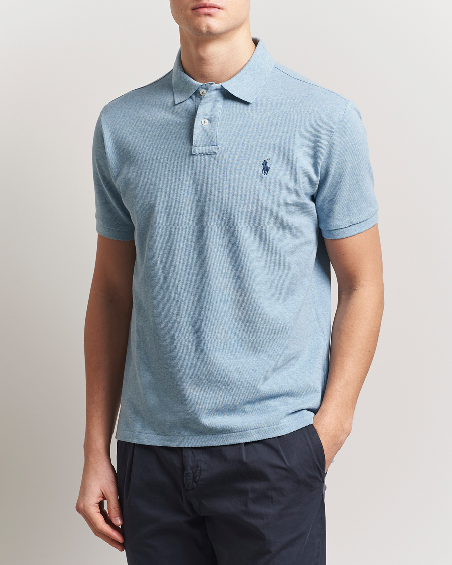 Herre | Pikéer | Polo Ralph Lauren | Custom Slim Fit Polo Modern Blue Heather