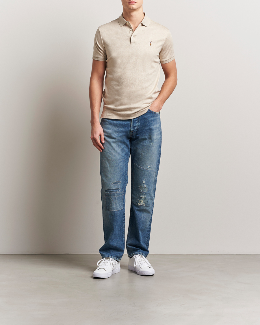 Herre | Pikéer | Polo Ralph Lauren | Luxury Pima Cotton Polo Expedition Dune Heather