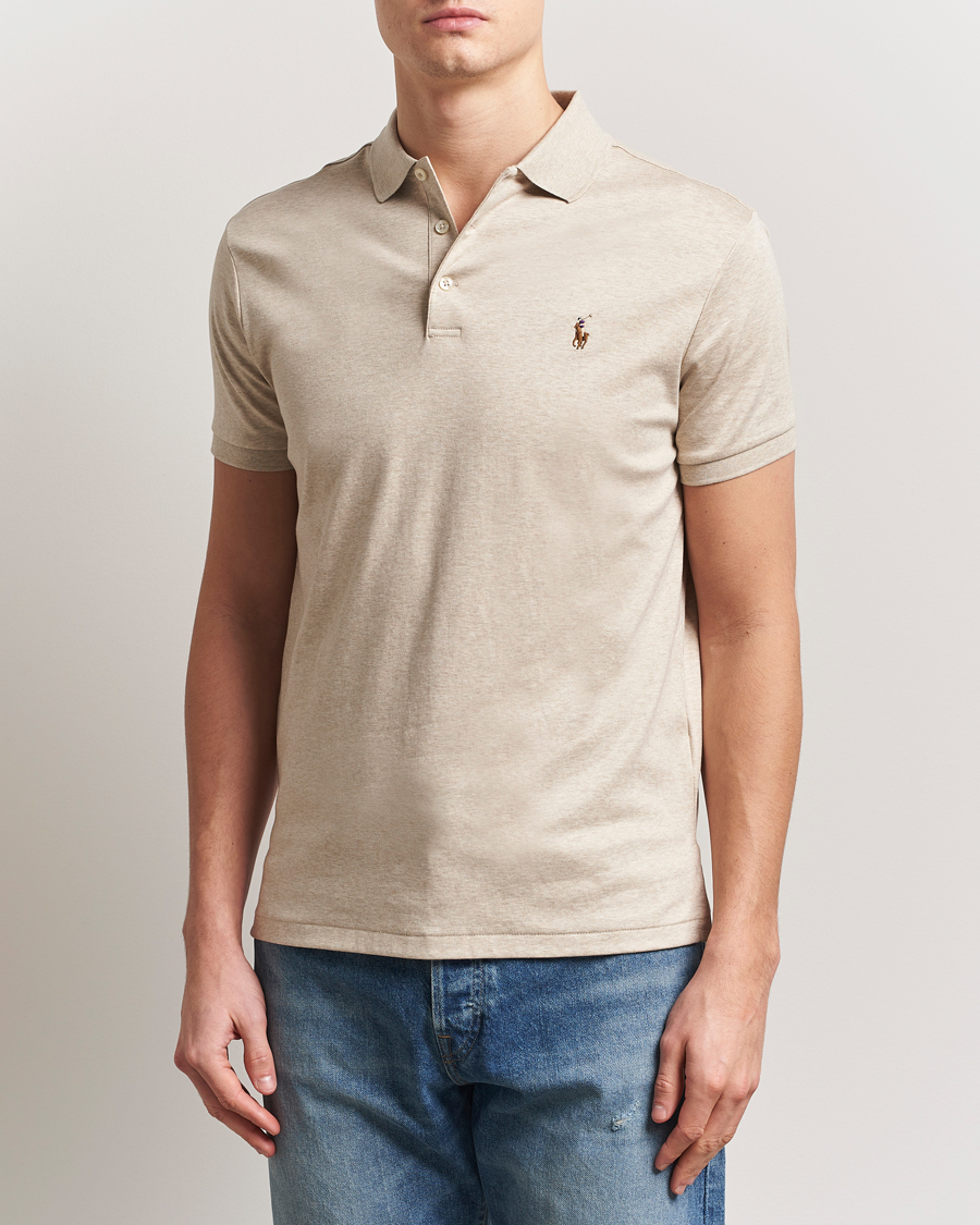 Herre | Pikéer | Polo Ralph Lauren | Luxury Pima Cotton Polo Expedition Dune Heather
