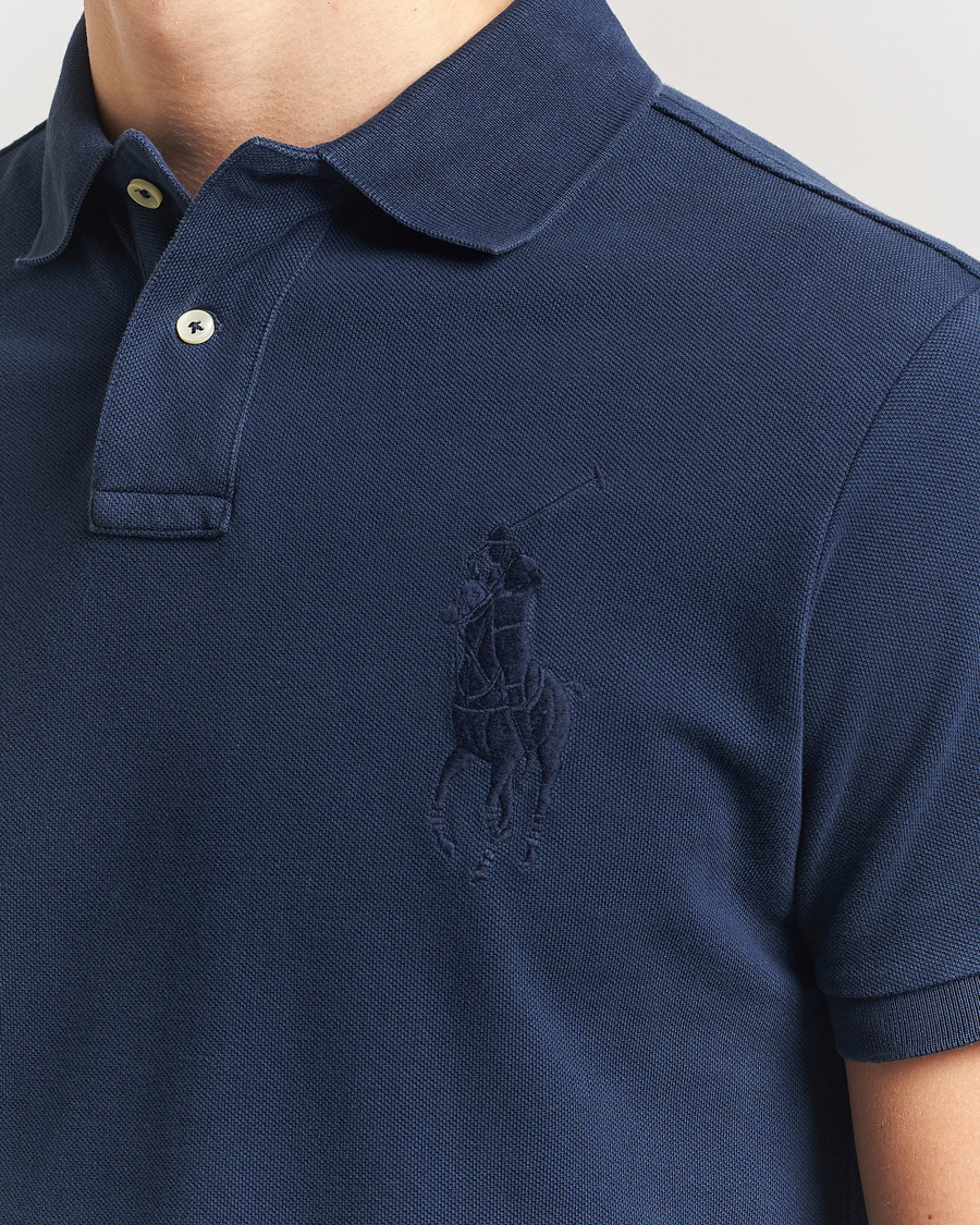 Herre | Pikéer | Polo Ralph Lauren | Custom Slim Fit Mesh Polo Cruise Navy