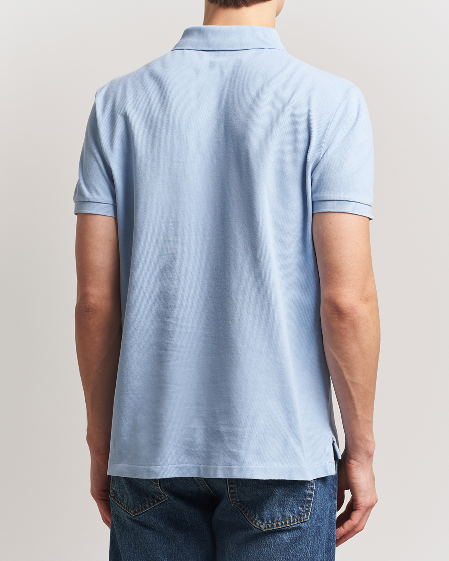 Herre | Pikéer | Polo Ralph Lauren | Custom Slim Fit Mesh Polo Chambray Blue