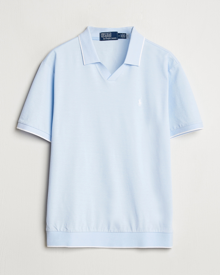 Herre | Pikéer | Polo Ralph Lauren | Johnny Jaquard Knitted Polo Office Blue