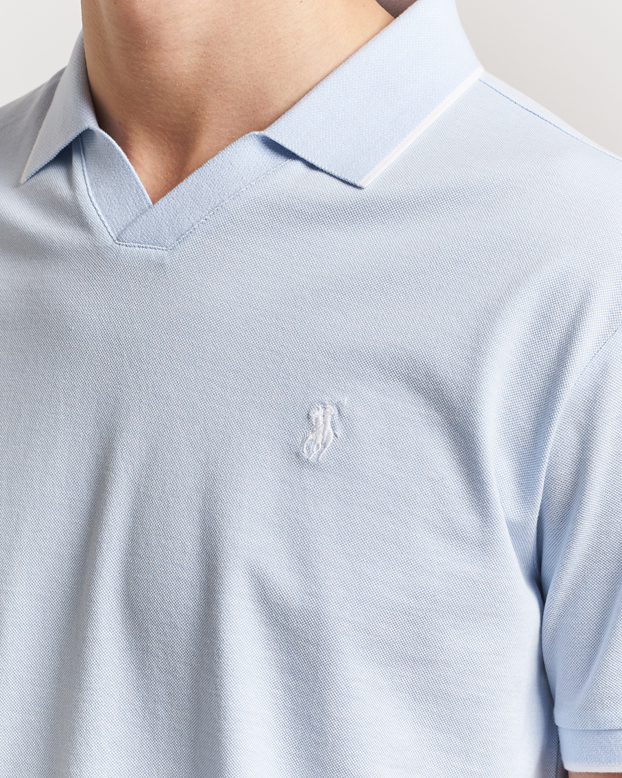Herre | Pikéer | Polo Ralph Lauren | Johnny Jaquard Knitted Polo Office Blue