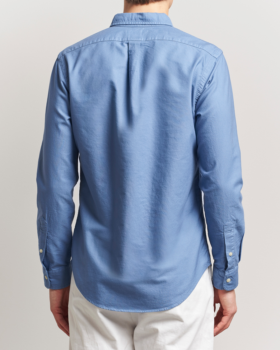 Herre | Skjorter | Polo Ralph Lauren | Slim Fit Garment Dyed Oxford Shirt Bastille Blue