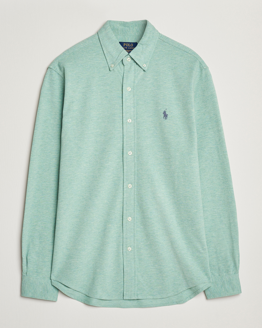 Herre | Skjorter | Polo Ralph Lauren | Featherweight Mesh Shirt Celadon Heather
