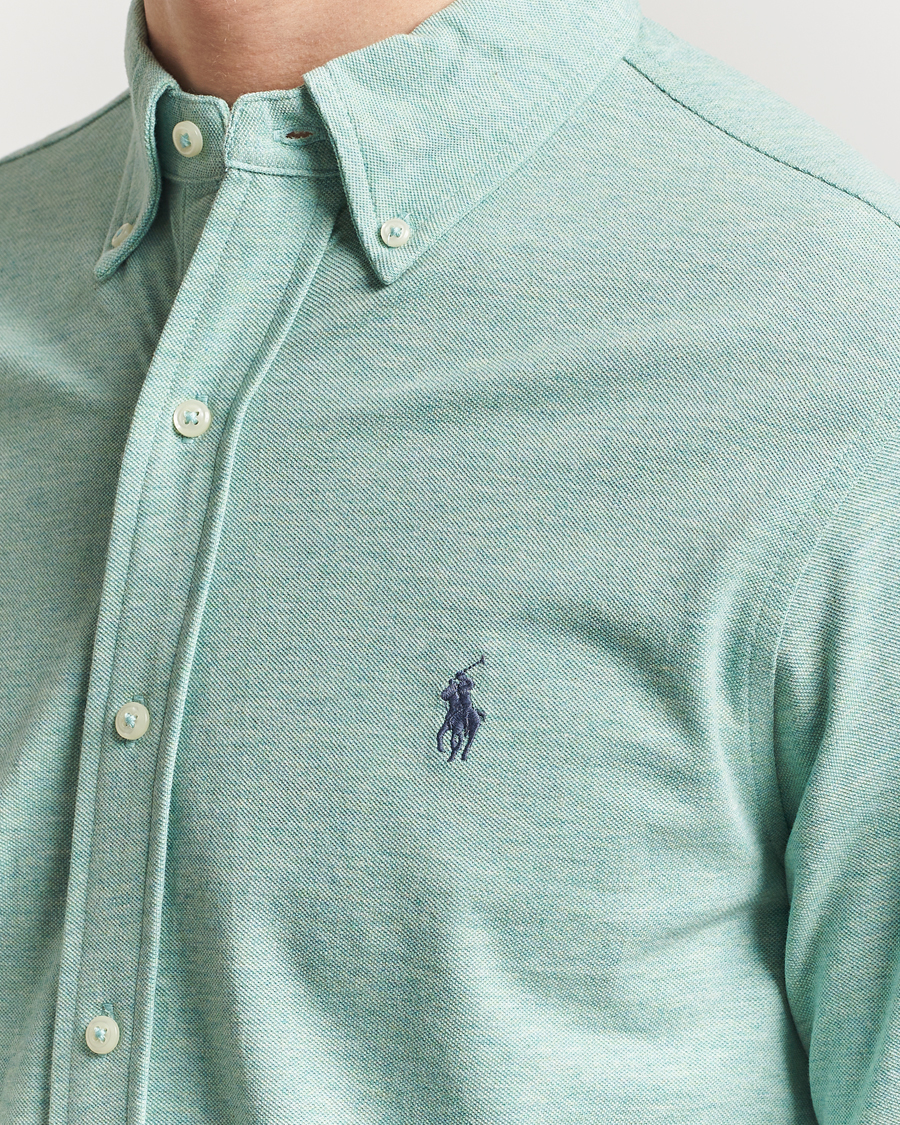 Herre | Skjorter | Polo Ralph Lauren | Featherweight Mesh Shirt Celadon Heather