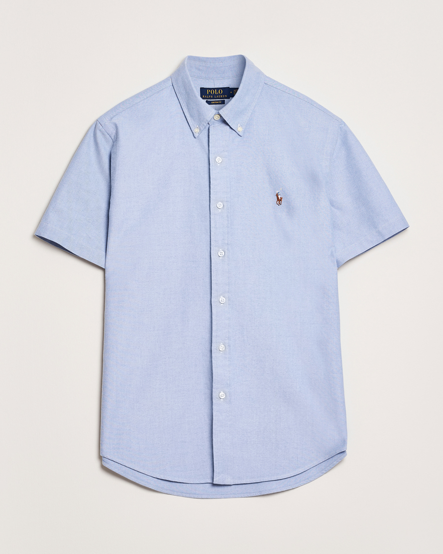 Herre | Skjorter | Polo Ralph Lauren | Short Sleeve Oxford Shirt Blue