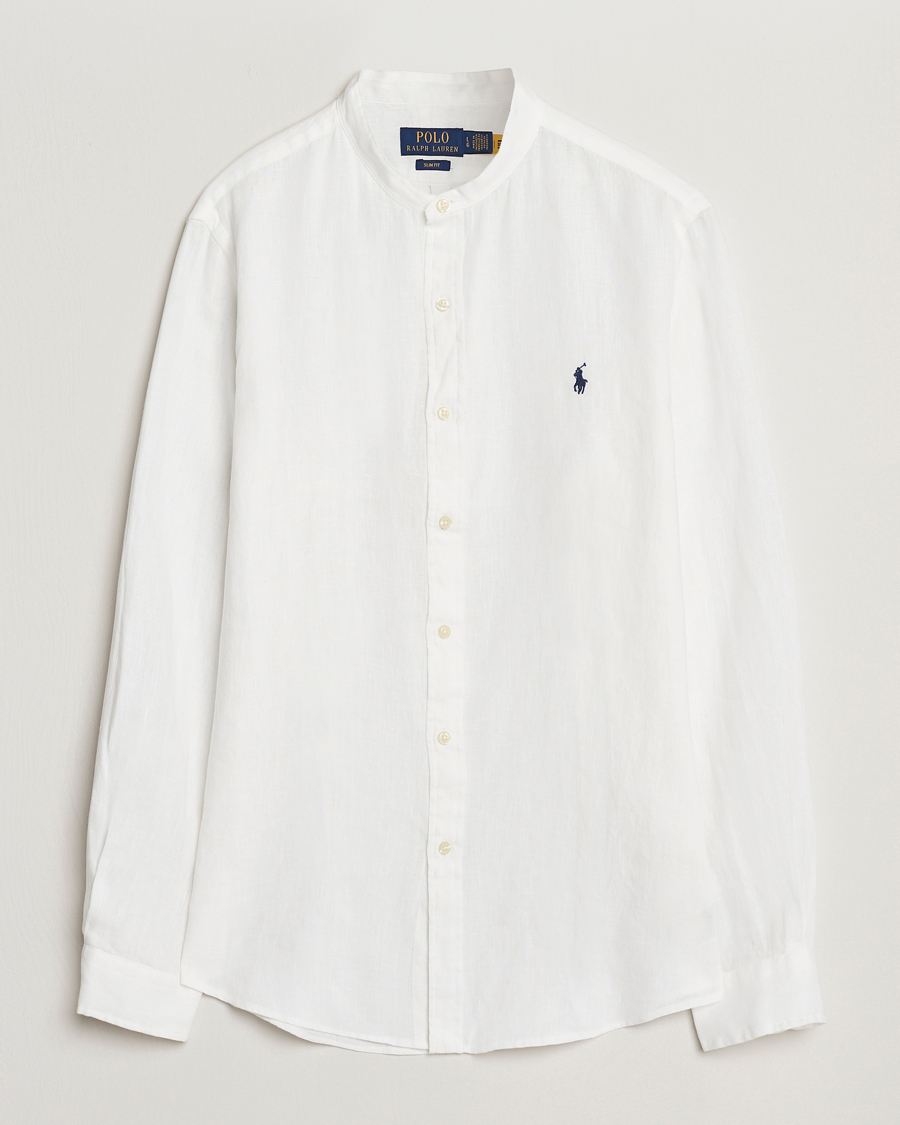 Herre | Skjorter | Polo Ralph Lauren | Slim Fit Linen Shirt Ceramic White