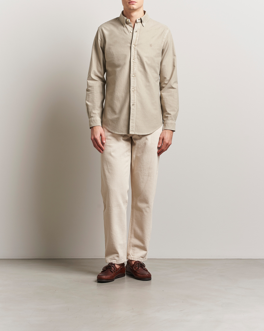 Herre | Skjorter | Polo Ralph Lauren | Custom Fit Dyed Oxford Shirt Olive