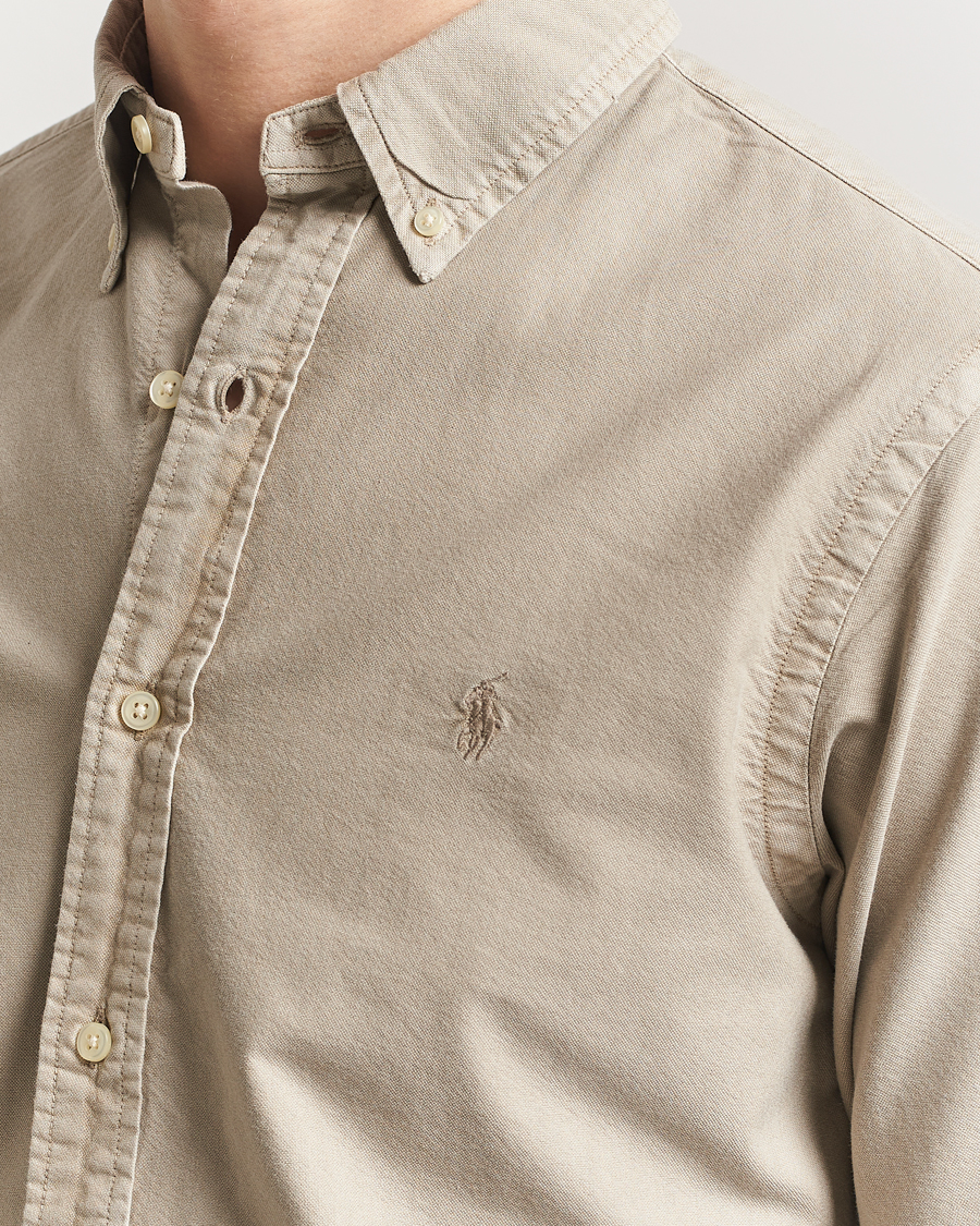Herre | Skjorter | Polo Ralph Lauren | Custom Fit Dyed Oxford Shirt Olive