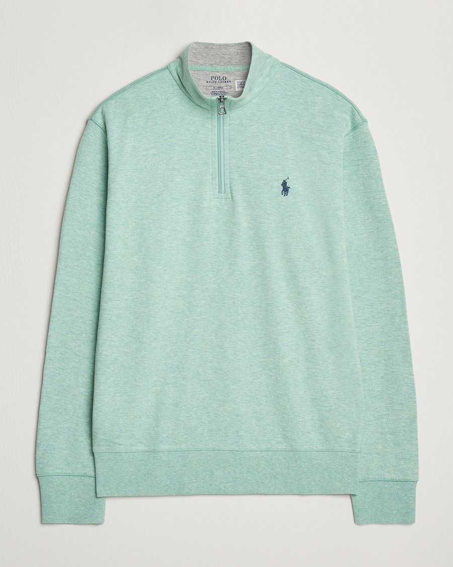 Herre | Gensere | Polo Ralph Lauren | Tech Double Knit Half Zip Celadon Heather
