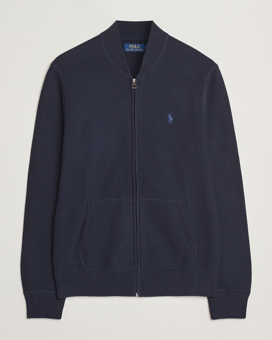 Herre | Gensere | Polo Ralph Lauren | Cotton Full Zip Sweater Navy Heather